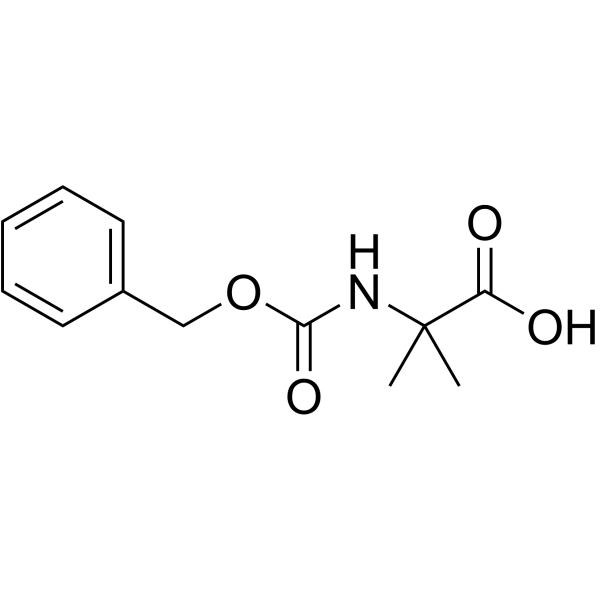 N-苄氧羰酰基-2-甲基丙氨酸结构式