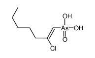 2-Chloro-1-heptenylarsonic acid Structure