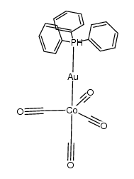 Co(carbonyl)4(PPh3)gold Structure