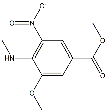 3-甲氧基-4-(甲基氨基)-5-硝基苯甲酸甲酯结构式