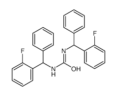 1,3-bis[(2-fluorophenyl)-phenylmethyl]urea结构式