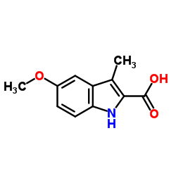 5-甲氧基-3-甲基-1H-吲哚-2-羧酸结构式