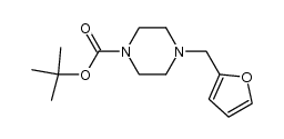 1,1-dimethylethyl 4-(2-furanylmethyl)-1-piperazinecarboxylate结构式
