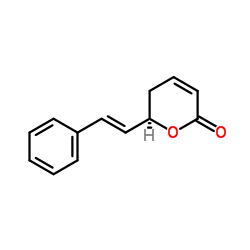 (6R)-(+)-5,6-二氢-6-苯乙烯基-2-吡喃酮结构式