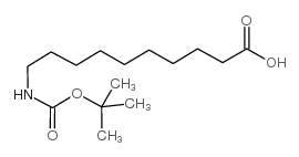 10-((叔丁氧羰基)氨基)癸酸结构式
