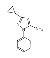 3-环丙基-1-苯基-1H-吡唑-5-胺结构式