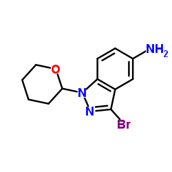 3-溴-1-(恶烷-2-基)-1H-吲唑-5-胺结构式
