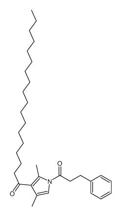 1-[2,4-dimethyl-1-(3-phenylpropanoyl)pyrrol-3-yl]octadecan-1-one Structure