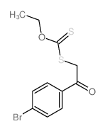 1-(4-bromophenyl)-2-ethoxycarbothioylsulfanyl-ethanone结构式