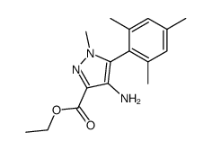 ethyl 4-amino-1-methyl-5-(2,4,6-trimethylphenyl)pyrazole-3-carboxylate结构式