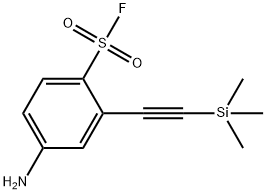4-氨基-2-三甲基硅烷基乙炔基-苯磺酰氟结构式