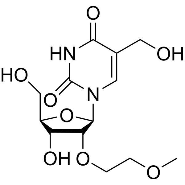 5-Hydroxymethyl-2’-O-(2-methoxyethyl)uridine Structure