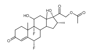 6α,9α-Difluor-16α-methyl-11β,17α-dihydroxy-21-acetoxy-3,20-dioxo-Δ4-pregnen结构式
