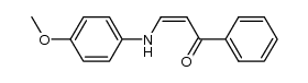 (Z)-3-(4-methoxyphenylamino)-1-phenylprop-2-en-1-one结构式