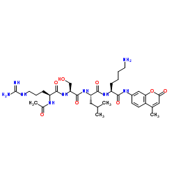 Ac-Arg-Ser-Leu-Lys-AMC trifluoroacetate salt Structure
