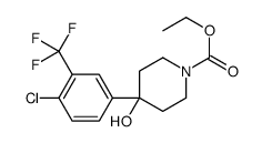 1-乙氧羰基-4-(4-氯-3-三氟甲基苯基)-4-哌啶醇结构式