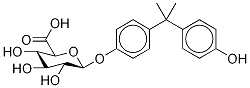 (2S,3S,4S,5R,6S)-3,4,5-三羟基-6-(4-(2-(4-羟苯基)丙-2-基)苯氧基)四氢-2H-吡喃-2-羧酸结构式