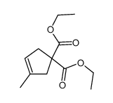 diethyl 3-methylcyclopent-3-ene-1,1-dicarboxylate结构式