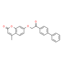 4-methyl-7-[2-oxo-2-(4-phenylphenyl)ethoxy]chromen-2-one Structure