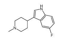 5-氟-3-(1-甲基-4-哌啶基)吲哚结构式