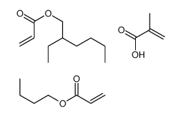2-甲基-2-丙烯酸与2-丙烯酸丁酯和2-丙烯酸-2-乙基己基酯的聚合物结构式