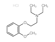 DIETHYLAMINE, N-(2-METHOXYPHENOXYETHYL)-, HYDROCHLORIDE Structure