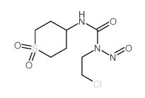 Urea, N-(2-chloroethyl)-N-nitroso-N-(tetrahydro-2H-thiopyran-4-yl)-, S,S-dioxide (9CI)结构式