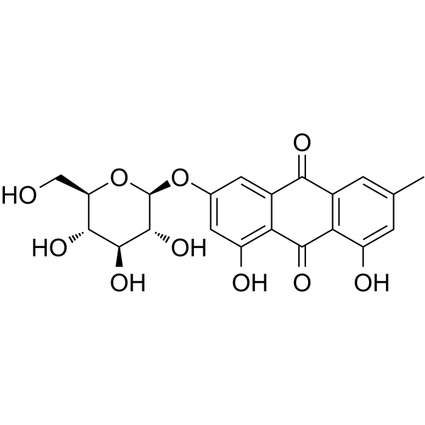 Emodin 6-O-beta-D-glucoside structure