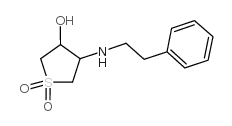 1,1-二氧代-4-苯乙基氨基-四氢-1lambda6-噻吩-3-醇结构式