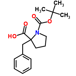 1-Boc-2-苄基-2-吡咯烷羧酸结构式