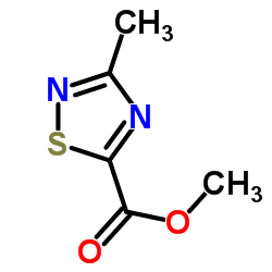 3-甲基-1,2,4-噻二唑-5-羧酸甲酯结构式