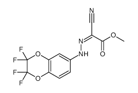 methyl 2-cyano-2-[(2,2,3,3-tetrafluoro-1,4-benzodioxin-6-yl)hydrazinylidene]acetate Structure