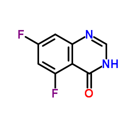 5,7-二氟-3,4-二氢喹唑啉-4-酮结构式