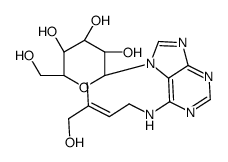 (2R,3S,4S,5R,6R)-2-(hydroxymethyl)-6-[6-[[(E)-4-hydroxy-3-methylbut-2-enyl]amino]purin-7-yl]oxane-3,4,5-triol结构式