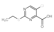 5-氯-2-(乙基硫代)-4-嘧啶羧酸结构式