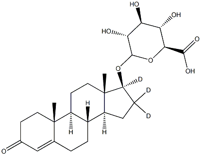 Testosterone-[16,16,17-D3] Glucuronide Structure