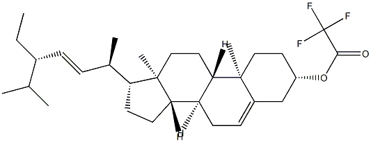 (22E)-Stigmasta-5,22-dien-3β-ol trifluoroacetate结构式