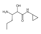 (S)-3-amino-2-hydroxyhexanoylcyclopropylamide Structure