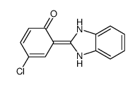 4-chloro-6-(1,3-dihydrobenzimidazol-2-ylidene)cyclohexa-2,4-dien-1-one Structure