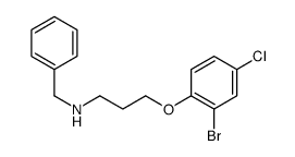 N-benzyl-3-(2-bromo-4-chlorophenoxy)propan-1-amine Structure