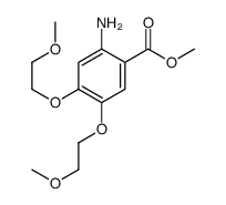2-氨基-4,5-双(2-甲氧基乙氧基)-苯甲酸甲酯结构式