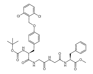 Boc-Tyr(2,6-Cl2Bzl)-Gly-Gly-Phe-OMe结构式