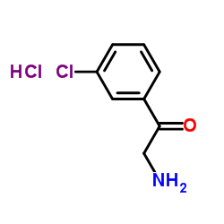 2-氨基-3-氯苯乙酮盐酸盐结构式