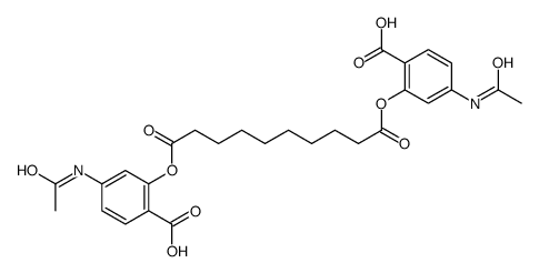 4-acetamido-2-[10-(5-acetamido-2-carboxyphenoxy)-10-oxodecanoyl]oxybenzoic acid Structure