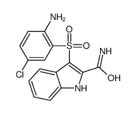 3-(2-amino-5-chlorophenyl)sulfonyl-1H-indole-2-carboxamide结构式