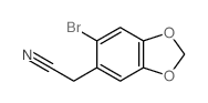 1,3-Benzodioxole-5-acetonitrile,6-bromo-结构式
