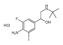 [2-(4-amino-3-fluoro-5-iodophenyl)-2-hydroxyethyl]-tert-butylazanium,chloride Structure