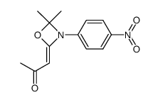 1-[4,4-dimethyl-3-(4-nitro-phenyl)-[1,3]oxazetidin-2-ylidene]-propan-2-one Structure