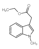 N-甲基-3-吲哚乙酸乙酯结构式