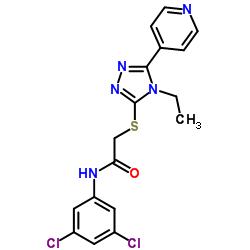 N-(3,5-Dichlorophenyl)-2-{[4-ethyl-5-(4-pyridinyl)-4H-1,2,4-triazol-3-yl]sulfanyl}acetamide Structure